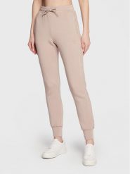 Guess Spodnie dresowe Allie Scuba V2YB18 K7UW2 Beżowy Regular Fit. Brązowe spodnie dresowe Guess, z aplikacjami, z dresówki. Za 279.99 zł.