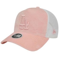 Czapka z daszkiem damska Wmns LA Dodgers Velour Trucker Cap. Czerwone czapki z daszkiem New Era, bez wzorów, z poliesteru, sportowe. Za 149.99 zł.