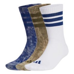 Skarpety Stonewash Crew 3 Pairs. Białe skarpetki adidas, bez wzorów, z materiału. Za 99.95 zł.