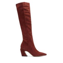 Kozaki SAM EDELMAN. Brązowe kozaki Sam Edelman, bez wzorów, bez obcasa, na słupku, bez zapięcia. Za 349.99 zł.