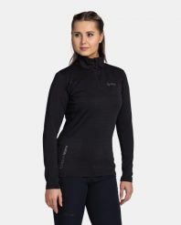 Bluza techniczna damska Kilpi MONTALE-W. Czarne bluzy Kilpi, bez wzorów, z materiału, sportowe, bez ramiączek, bez kaptura. Za 165.00 zł.