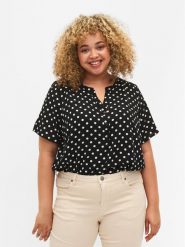 Zizzi Bluzka CA02310O Czarny Regular Fit. Czarne bluzki Zizzi, xl, bez wzorów, z syntetyku, bez kołnierzyka, bez ramiączek. Za 49.99 zł.