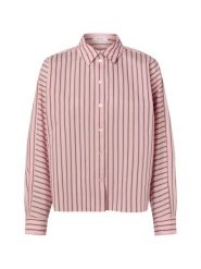 Opus Damska bluzka koszulowa - Foho Kobiety Bawełna różowy|zielony w paski, 34. Czerwone bluzki Opus, bez wzorów, z bawełny, klasyczne, bez kołnierzyka, bez ramiączek. Za 349.95 zł.