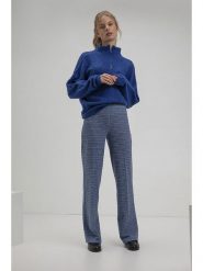 Josephine & Co Spodnie w kolorze niebieskim rozmiar: 42. Niebieskie spodnie materiałowe Josephine & Co, bez wzorów, z materiału, z podwyższonym stanem. Za 168.46 zł.