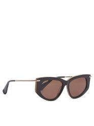 Max Mara Okulary przeciwsłoneczne MM0100 50E Brązowy. Brązowe okulary przeciwsłoneczne Max Mara, bez wzorów, z tworzywa sztucznego, metalowe. Za 959.99 zł.
