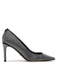 Guess Szpilki Ricar FLFRCA SAT08 Srebrny. Szare szpilki Guess, z aplikacjami, z materiału, bez obcasa, na szpilce, bez zapięcia. Za 489.99 zł.