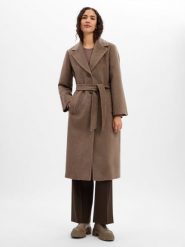 Weekend Max Mara płaszcz wełniany z domieszką moheru Kobiety brązowy, 34. Brązowe płaszcze Weekend Max Mara, bez wzorów, z wełny, biznesowe, bez kaptura. Za 3,299.95 zł.