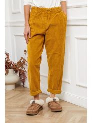 Joséfine Spodnie "Altazar" w kolorze musztardowym rozmiar: L. Żółte spodnie materiałowe Joséfine, bez wzorów, z materiału. Za 191.42 zł.