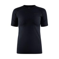 Damska koszulka termoaktywna z długim rękawem Craft. Czarne t-shirty sportowe Craft, l, bez wzorów, z materiału, bez ramiączek, na fitness i siłownię. Za 343.95 zł.