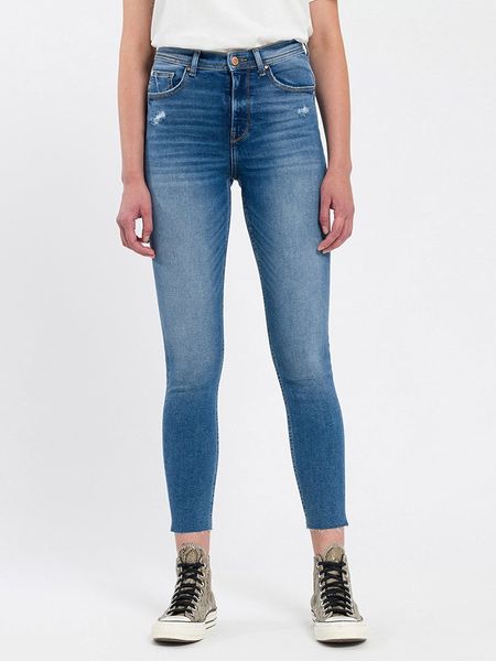 Cross Jeans Dżinsy - Skinny fit - w kolorze niebieskim rozmiar: W31/L30. Niebieskie jeansy Cross Jeans, l, z aplikacjami, z jeansu, klasyczne, z podwyższonym stanem. Za 78.66 zł.