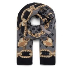 Chusta Guess. Szare chusty Guess, z aplikacjami. Za 239.99 zł.