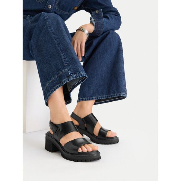Sandały G-Star. Czarne sandały G-Star, bez wzorów, retro, bez obcasa, na słupku, bez zapięcia. Za 154.99 zł.