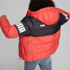 Kurtka uniwersalna damska Puma 84939435. Czerwone kurtki Puma, uniwersalny, bez wzorów, z puchu, klasyczne, z kapturem. W wyprzedaży za 558.05 zł.