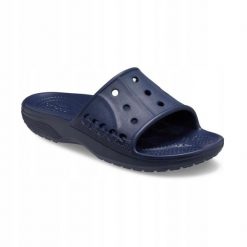 Klapki Dla Dorosłych Crocs Baya II Slide. Białe klapki Crocs, bez wzorów, z materiału, bez obcasa, bez zapięcia. Za 99.99 zł.