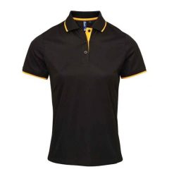 Damska Koszulka Polo Coolchecker W Kontrastowym Kolorze. Brązowe t-shirty sportowe PREMIER, xl, bez wzorów, bez ramiączek. Za 80.99 zł.