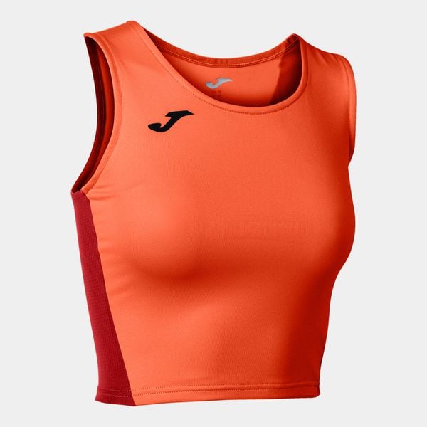 Tank top do biegania damski Joma R-Winner Crop top. Brązowe topy Joma, xl, bez wzorów, sportowe, bez kołnierzyka, bez ramiączek. Za 104.25 zł.