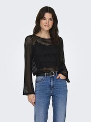 ONLY Sweter w kolorze czarnym rozmiar: L. Czarne swetry ONLY, l, bez wzorów, bez ramiączek. Za 66.00 zł.