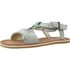 Sandały CLARKS FINCH SUMMER T Zielony. Zielone sandały Clarks, bez wzorów, ze skóry, bez obcasa, bez zapięcia. Za 128.99 zł.