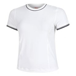 Damska koszulka bezszwowa Wilson Team. Białe t-shirty sportowe Wilson, s, bez wzorów, z materiału, bez ramiączek, do biegania. Za 189.99 zł.