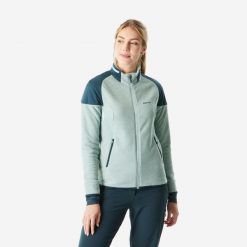 Polar turystyczny damski Quechua MH500 mountain. Niebieskie bluzy z polaru QUECHUA, na zimę, m, bez wzorów, z polaru, trekkingowe. W wyprzedaży za 149.99 zł.