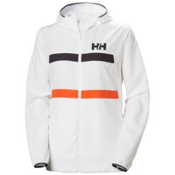 Damska kurtka wodoodporna Helly Hansen Salt Striped. Białe kurtki przeciwdeszczowe Helly Hansen, bez wzorów, z materiału, bez kaptura. Za 555.00 zł.