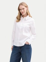 Tom Tailor Koszula 1045243 Biały Regular Fit. Białe koszule Tom Tailor, bez wzorów, z bawełny, bez kołnierzyka, bez ramiączek. Za 139.99 zł.