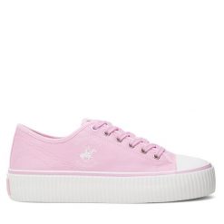 Trampki Beverly Hills Polo Club. Czerwone trampki Beverly Hills Polo Club, bez wzorów, bez zapięcia. Za 129.99 zł.