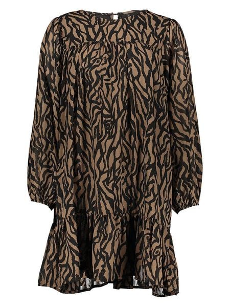 ONLY Sukienka w kolorze brązowym rozmiar: L. Brązowe sukienki ONLY, l, bez wzorów, bez kołnierzyka, bez ramiączek, midi. Za 70.41 zł.