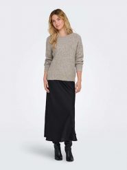 ONLY Sweter w kolorze szarobrązowym rozmiar: XL. Brązowe swetry ONLY, xl, bez wzorów, z wełny, bez ramiączek. Za 70.41 zł.