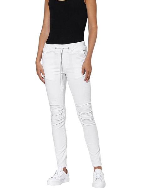 Heine Spodnie w kolorze białym rozmiar: 34. Białe spodnie materiałowe Heine, bez wzorów, z materiału. Za 34.93 zł.