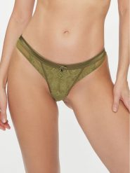 Hunkemöller Stringi Amelie String R 203525 Zielony. Zielone stringi Hunkemöller, bez wzorów, z syntetyku. Za 69.99 zł.