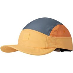 Czapka z daszkiem BUFF 5 PANEL GO CAP DOMUS APRICOT. Żółte czapki z daszkiem Buff, bez wzorów, z elastanu. Za 115.40 zł.