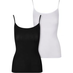 Damski tank top Urban Classics Bamboo (x2). Białe topy Urban Classics, bez wzorów, eleganckie, bez kołnierzyka, bez ramiączek. Za 102.50 zł.
