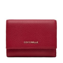 Mały Portfel Damski Coccinelle. Czerwone portfele Coccinelle, bez wzorów. Za 479.99 zł.