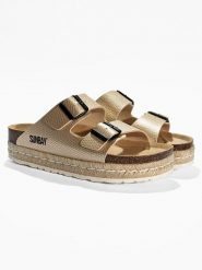 Sunbay Klapki "Orange" w kolorze złotym rozmiar: 38. Pomarańczowe klapki Sunbay, bez wzorów, klasyczne, z otwartym noskiem, bez obcasa, bez zapięcia. Za 149.95 zł.