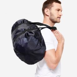 Torba fitness Domyos 30 l. Niebieskie torby sportowe Decathlon, bez wzorów, z materiału, małe. Za 24.99 zł.