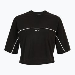 Koszulka damska FILA Loobu Blocked. Czarne t-shirty sportowe Fila, xs, bez wzorów, z bawełny, bez ramiączek, trekkingowe. Za 94.99 zł.