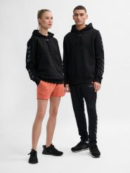 Bluza sportowa z kapturem Hummel Legacy Hoodie Unisex. Czarne bluzy z kapturem Hummel, s, bez wzorów, z bawełny, z kapturem, na fitness i siłownię. Za 218.90 zł.