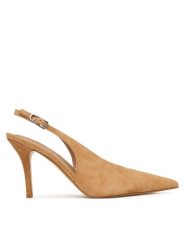 Guess Szpilki FLPPRI SUE05 Brązowy. Brązowe szpilki Guess, z aplikacjami, ze skóry, bez obcasa, na szpilce, bez zapięcia. Za 639.99 zł.