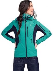 Schöffel Spodnie funkcyjne "Matrei L" w kolorze turkusowym rozmiar: 38. Niebieskie spodnie dresowe Schöffel, bez wzorów, outdoorowe. Za 235.50 zł.