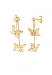 Elli Damskie kolczyki Butterfly Trend Nature z kryształami ze srebra próby 925 Sterling Silver Kolczyki 1 ct. Szare kolczyki Elli, srebrne. Za 263.99 zł.