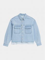Outhorn Koszula jeansowa OTHAW23TSHIF028 Błękitny Regular Fit. Niebieskie koszule Outhorn, l, bez wzorów, z bawełny, bez kołnierzyka, bez ramiączek. Za 99.99 zł.