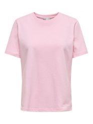 ONLY T-Shirt Monja 15320892 Różowy Regular Fit. Czerwone t-shirty ONLY, s, bez wzorów, z bawełny, bez kołnierzyka, bez ramiączek. Za 59.99 zł.