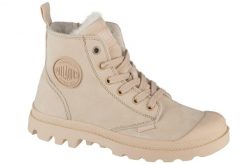 Buty sportowe Sneakersy damskie, Pampa Hi Zip WL. Brązowe buty treningowe Palladium, bez wzorów, z materiału, bez zapięcia, trekkingowe. Za 578.00 zł.