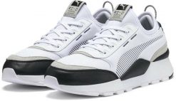 Damskie trampki PUMA RS Core. Białe trampki Puma, bez wzorów, ze skóry, eleganckie, bez zapięcia. Za 306.53 zł.