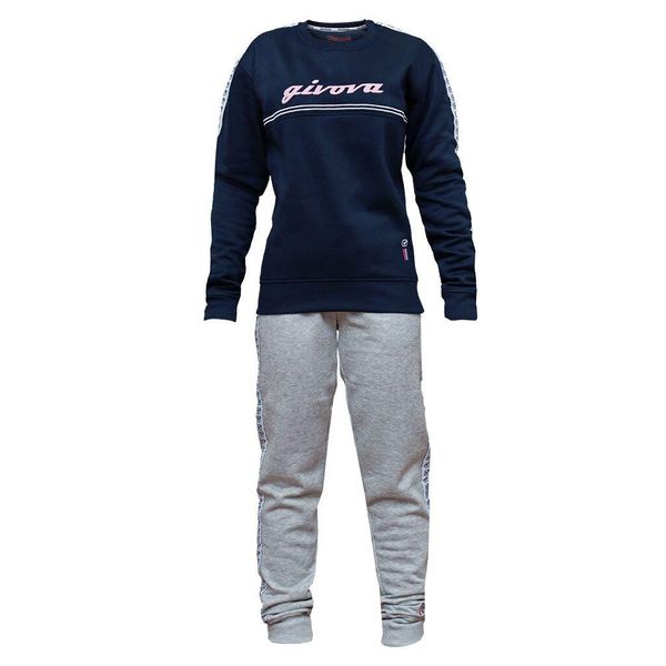 Damski dres Givova 100 g, bluza z okrągłym kołnierzem, 2XL. Niebieskie bluzy bez kaptura Givova, xl, bez wzorów, z dresówki, bez kaptura, do piłki nożnej. Za 233.99 zł.
