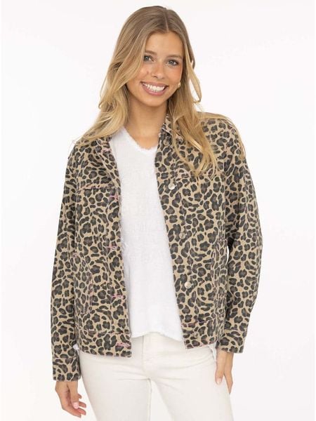 Zwillingsherz Kurtka dżinsowa "Leo" w kolorze jasnobrązowo-kremowym rozmiar: XL. Brązowe kurtki Zwillingsherz, xl, z aplikacjami, z bawełny, bez kaptura. Za 208.99 zł.