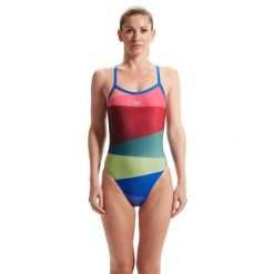 Strój Kąpielowy Speedo Placement Digital Turnback – Czerwony/Zielony Rozmiar 42. Czerwone stroje jednoczęściowe Speedo, bez wzorów, eleganckie. Za 1,533.66 zł.