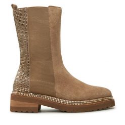 Botki Alma En Pena. Brązowe botki Alma En Pena, bez wzorów, bez obcasa, na płaskiej podeszwie, bez zapięcia. Za 439.99 zł.