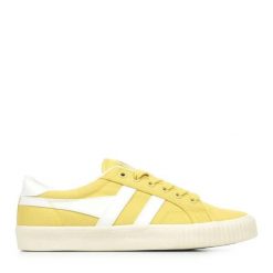 Sznurowane trampki damskie Gola Tennis Mark. Białe trampki Gola, bez wzorów, z materiału, retro, bez zapięcia. Za 370.00 zł.